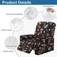 thumbnail image 5 of Xoenoiee Butterfly Mushroom Flower Pattern Recliner Chair Covers, Stretch Recliner Cover with Elastic Bottom, Soft Lazy Boy Reclining Rocker Slipcover for Living Room, 5 of 7