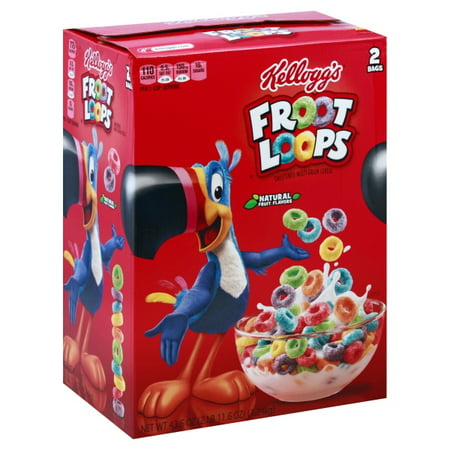 Kellogg's Froot Loops Cereal 43.6 Total Ounce Two Bag Value Box ...