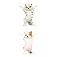 thumbnail image 1 of 2x Gatos Lindos Adorno Decoración De Escultura De Sunnimix Escultura de estatua de gato, 1 of 3