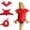 Red, variant on Bearded Dragon Lizard Harness and Leash Set with Halloween Bat Wing Decor, Reptile Walking Harness with Leash for Geckos, Chameleons and Small Pets
