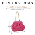 thumbnail image 4 of Bolso de Mano con Forma de Empanada de Paja LUI SUI Bolso Tote Tejido para Mujer, 4 of 7