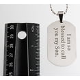 thumbnail image 2 of Stainless Steel Cross Pendant Dog Tag for Son, 2 of 4