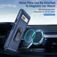 thumbnail image 3 of KOMI pour Google Pixel 8, Étui avec Protecteur d'Écran, Béquille Anneau Réglable à 360° Intégrée, Protection Militaire, Armure Antichoc - Bleu, 3 of 5