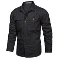 thumbnail image 5 of Cargo Long Sleeve Shirts for Men Quick Dry Breathable UPF 50 Sun Protection Lapel Collar Button Up Multi Pocket Lightweight Tactical Outdoor Work Tops Fishing Hiking, 5 of 7