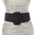 thumbnail image 2 of Women's 3" Wide High Waist Fashion Stitch Rectangular Leather Belt, 2 of 3