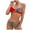 Red, variant on Women Print Bikini Sexy Separate Leopard Swimwear Blocking Swimsuit Bathing Suit