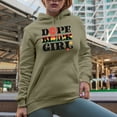 thumbnail image 2 of Dope Black Girl, Black History Month Art Merch Gift, Sand Hooded Sweatshirt or Hoodie, XL, 2 of 5