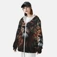 thumbnail image 3 of Gaeub Lion Forest Crown Men's and Women's UPF 50+ Long-Sleeved Sun Protection Clothing, Fishing Shirt Long Sleeve Zip-Large, 3 of 7