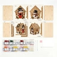 thumbnail image 6 of Christmas Pearl Art Kit Wooden House Painting Ornament Rhinestone Craft Tabletop Decor Holiday Gift for Adults, 6 of 6