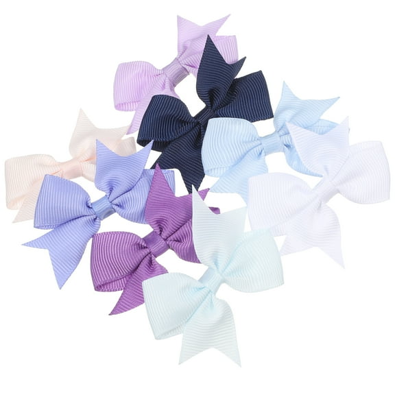 Masteelf 8pcs Cute Pet Hair Bows Multi-Colored Dog Grooming Hair Accessories with Metal Clips Ribbon Bowknot Hair Clips for Puppies Medium Dogs