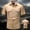 Khaki, variant on Ynynloco Men's Short Sleeve Work Casual Shirt, Utility Tactical Cargo Shirts for Fishing Outdoor Hiking Safari with Pockets