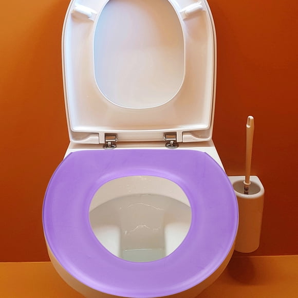 MOKKHNB 2Pcs Thicken Toilet Pad Comfortable to Sit on EVA Blue Toilet Liners for Vacation