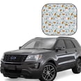 thumbnail image 6 of Kdxio Carrot Rabbit Print 2-Piece Sun Shade Front Windshield - Foldable Car Front Window Sunshades for Most Sedans SUV Truck, 6 of 6