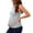 Gray, variant on Women's Maternity Tank Top Summer Crew Neck Ribbed Knit Slim Fit Side Ruched Pregnancy Shirt for Casual Daily Outer Inner Wear