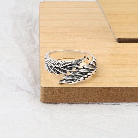 Womens Wing Ring Adjustable Copper Ring Thai Silver Color Ring Dark Ring Personalized Ring For Women Dark Style Wing