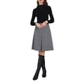 thumbnail image 2 of INSPIRE CHIC Women's Office Knee Lenght High Waist Plaid Tartan Skirt L 1, 2 of 5