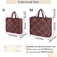 thumbnail image 2 of FORMRS Womens Corduroy Tote Bag Crossbody Shoulder Handbag with Pocket, Circular Gold Pattern, 2 of 7