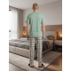 thumbnail image 3 of Pijama Hombre 2 Piezas Unitalla, Playera Suave con Bolsillo y Pantalón a Cuadros, Comodidad Total para Descanso, 3 of 5