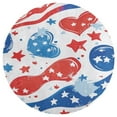 thumbnail image 3 of 4th of July Round Rugs -Washable Non-Slip Small Round Area Rug Throw Soft Circle Rugs for Bedroom, Modern Print Indoor Carpet for Entryway Sofa Living Room, 3 of 6