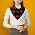 thumbnail image 3 of Head Scarf, Red Beautiful Lips Square Satin Hair Scarves Silk Bandana Scarf Headscarf for Women Wrap Neck, 3 of 7