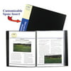 Bound Sheet Protector Presentation Book, 12 Sleeves, 11 x 8-1/2, Black, Sold as 1 Each
