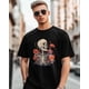 thumbnail image 3 of Camiseta de manga corta con calavera para hombre, estilo vintage floral, de algodón, con cuello redondo, para adolescentes y niños., 3 of 7