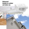 thumbnail image 2 of AC 220V-240V 180 Degree Outdoor IP44 Security PIR Infrared Motion Sensor Switch Movement Detector Max 12m 3-2000LUX Energy-saving Automatic Lighting Switch, 2 of 8
