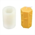 thumbnail image 3 of Silicone Honeycomb Candle Mold Round Hexagonal Square 6-Sided, 3 of 10