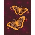 thumbnail image 2 of Young, Patty 12x14 Black Ornate Wood Framed with Double Matting Museum Art Print Titled - Modern Butterflies, 2 of 4