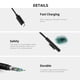 thumbnail image 2 of 2X Cable de Carga USB-C de Nylon para Surface Pro 6/5/4/3 Surface Ordenador Portátil 1.5 M 45W 15V PD Cable de Fuente de Alimentación, 2 of 5