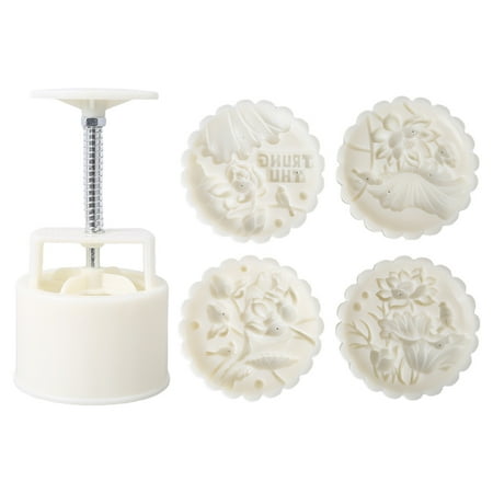 

TINYSOME Plastic Material Mooncake Mold for Mid-Autumn Festival Hand-Pressure Lotus Shape
