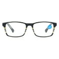 thumbnail image 3 of 4 Pairs of Blue Light Blocking Reading Glasses 4.00 for Men and Women Spring Hinge Presbyopic Glasses Plastic Square Readers +4.00, 3 of 5