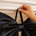 thumbnail image 6 of Black Bow Decor, 40 x 24 Inches Large Big Black Bow Party Decorations for Backdrop Birthday Wedding Bride, Huge Satin Ribbon Tie Hanging Wall Decor, 6 of 8