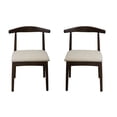 thumbnail image 1 of Ilios Innova | Paquete de 2 Sillas Nordico de Comedor, Estructura de Madera de Caucho Color Nogal, Asiento Tapizado en Beige, Estilo Mid Century Moderno, 1 of 9