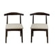 thumbnail image 1 of Ilios Innova | Paquete de 2 Sillas Nordico de Comedor, Estructura de Madera de Caucho Color Nogal, Asiento Tapizado en Beige, Estilo Mid Century Moderno, 1 of 9