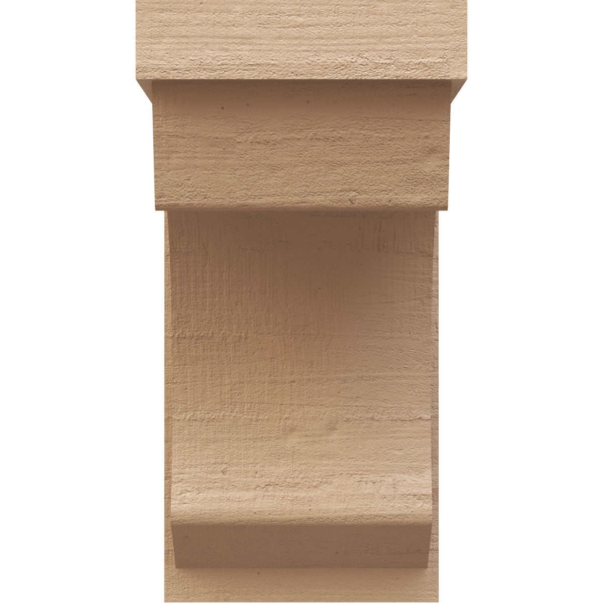 12"W x 12"D x 24"H Wide Emerson Rough Cedar Woodgrain TimberThane Corbel, Primed Tan