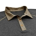 thumbnail image 7 of MIXUE Polo Shirts For Men Summer Solid Color Lapel Button Down Long Sleeve Slim Fit Casual Holiday Wear,Gray,XXL, 7 of 7