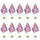 thumbnail image 1 of 48 Pcs Creative Desktop Flag National Country Flag Tabletop Flags Desk Decoration for Home Office (24 Gold Round Base and 24 Britain Flag), 1 of 3