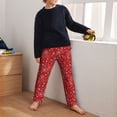 thumbnail image 5 of Yiaed Red Paisley Floral Print Teenagers' Lounge Pants, Loose PJ Bottoms, Long Pajama Pants for Men-Small, 5 of 6