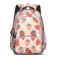 thumbnail image 2 of Pink Strawberry Plants Fruit Backpack for School,Cute School Bag,Schoolbag with Adjustable Shoulder Straps & Padded Back,16.9 Inch, 2 of 5