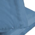 thumbnail image 2 of 1500-Thread Count 100% Egyptian Cotton Solid Pillowcases, 2-Piece Pillowcase Set by Blue Nile Mills- King, Medium Blue, 2 of 6