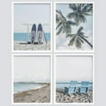 thumbnail image 3 of PixonSign 4 PCS Posters Office White Surfboard Tropical Palm Tree Beach Shore Prints Nature Realism Landscape Wall Art Multicolor Natural Room Decor for Living Room, Bedroom - 12"x16" White, 3 of 5