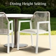 thumbnail image 7 of Best Choice Products Set of 2 Indoor/Outdoor Aluminum Woven Rope Dining Chairs w/ Armrests - White/Alpine, 7 of 7