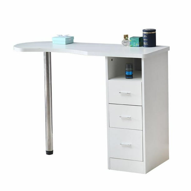 Ktaxon Salon Nail Manicure Wooden Table Work Station Laptop Home Desk W Drawers Beauty Walmart Com Walmart Com