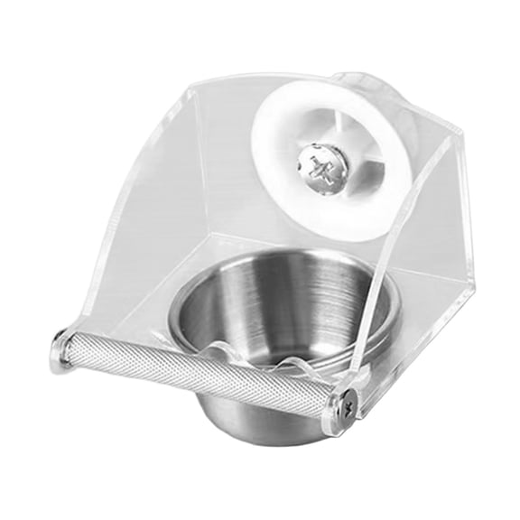 Pitycbo Bird Feeder for Cage Feeder Easy to Install Clear Stainless Steel Bird Bowl Cage S