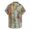 Gray, variant on Azrian Mens Shirts Non-Positioning Printing Buttons Beach Turndown Short Sleeve Blouse
