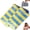 Yellow-2 Pcs, variant on Waterproof Striped PVC Embroidered Makeup Bag Large Portable Travel Toiletry Pouch For Women Beach Pool Daily Storage (Red-2 Pcs)