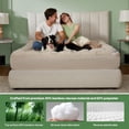 thumbnail image 3 of Full Size Mattress Topper Viscose Derived from Bamboo, Thick Pillow Top Mattress Pad with Stretchable Pockets for 6"-15" Mattress, Breathable Mattress Topper for Back Pain Relief(Beige), 3 of 14