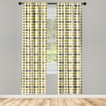 thumbnail image 4 of Ambesonne Bee Window Curtains, Be Happy Cartoon Wasps Pattern, Each 28" W x 95" L, Earth Yellow and Lime Green, 4 of 4