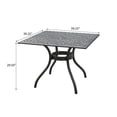 thumbnail image 4 of 5-piece Cast Aluminum Black Sand Outdoor Dining Set, 4 of 10